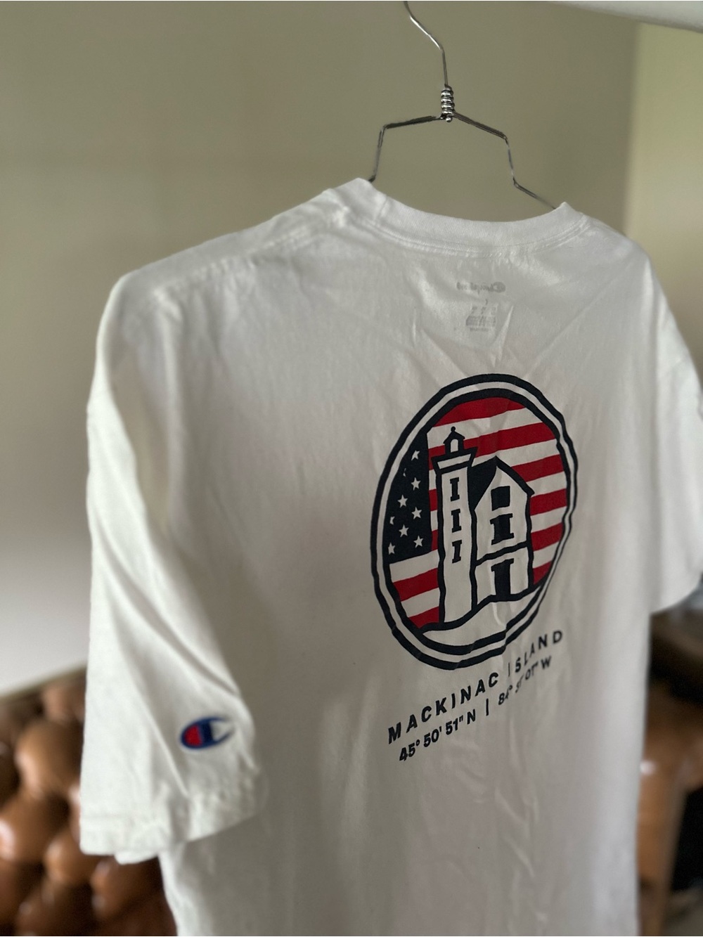 Champion x Mackinac Island Outfitter (size L) unisex graphic tee
